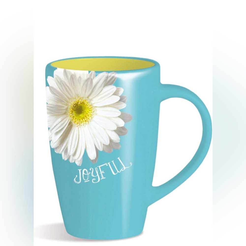 Divinity Boutique Sunshine Blue Daisy Mug, Multicolor 16oz.